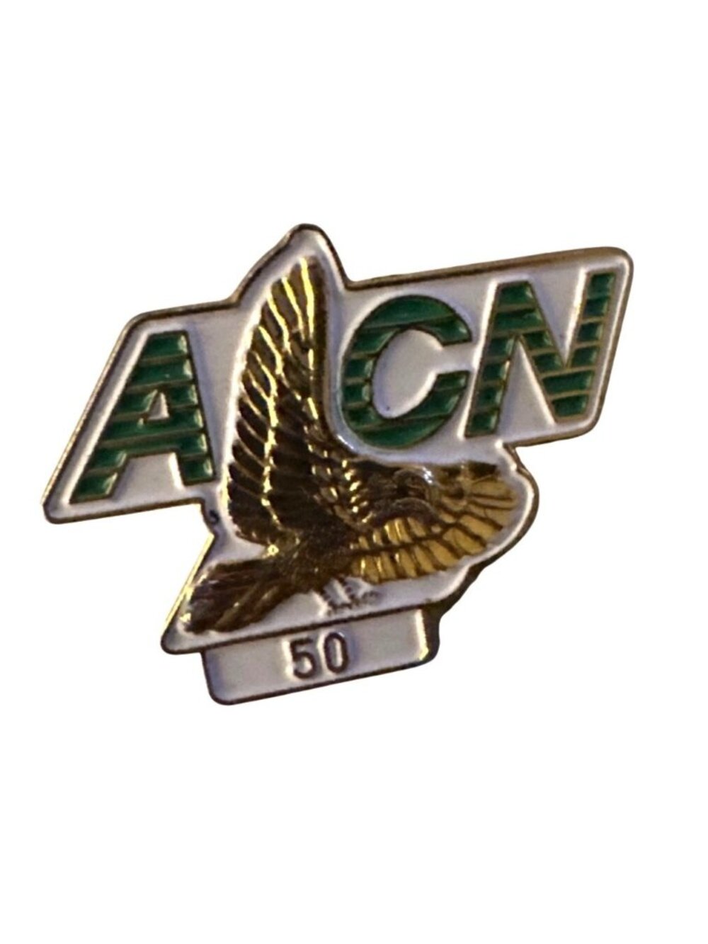 ACN 50th Anniversary Enamel Lapel Pin Eagle Design Commemorative Anniversary